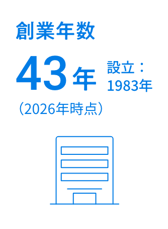 創業年数43年（2026年時点）｜設立：1983年
