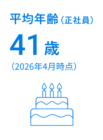 平均年齢（正社員）41歳（2026年4月時点）